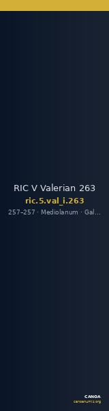 RIC V Valerian 263 — CANOA