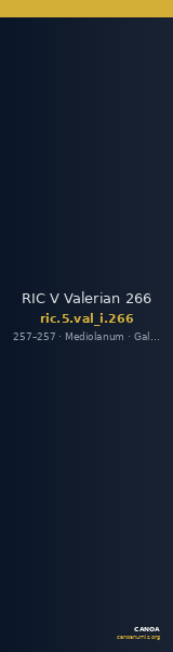 RIC V Valerian 266 — CANOA