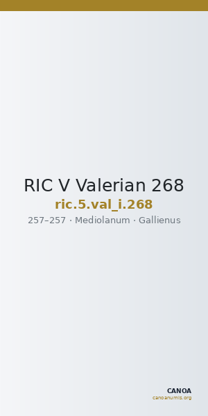 RIC V Valerian 268 — CANOA