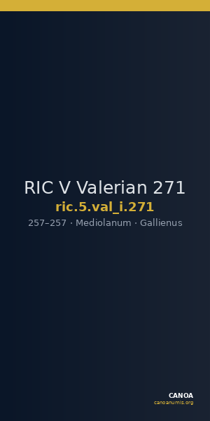 RIC V Valerian 271 — CANOA