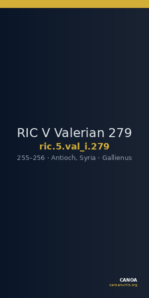 RIC V Valerian 279 — CANOA