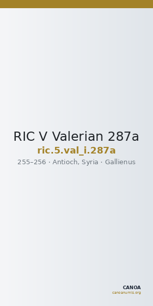 RIC V Valerian 287a — CANOA
