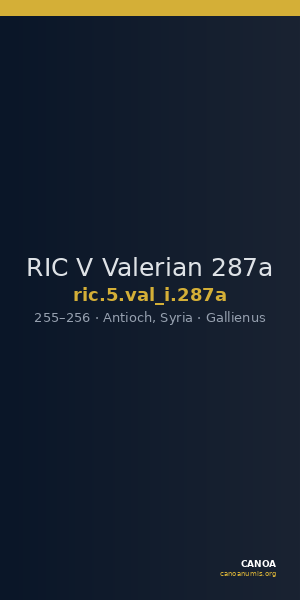 RIC V Valerian 287a — CANOA