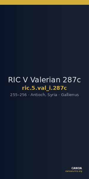 RIC V Valerian 287c — CANOA