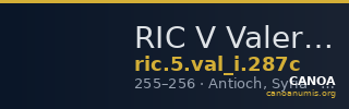 RIC V Valerian 287c — CANOA