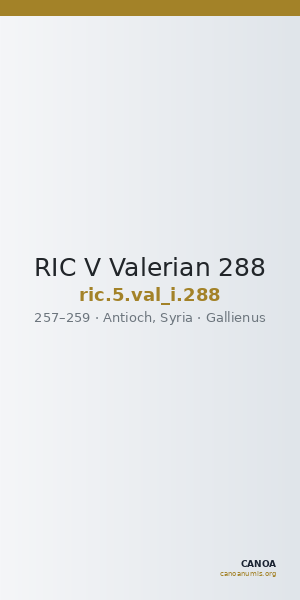 RIC V Valerian 288 — CANOA