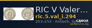 RIC V Valerian 294 — CANOA