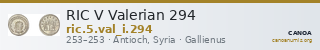 RIC V Valerian 294 — CANOA