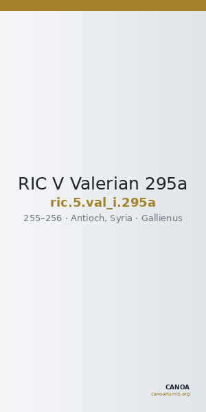 RIC V Valerian 295a — CANOA