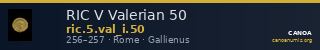 RIC V Valerian 50 — CANOA