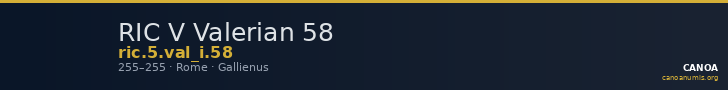 RIC V Valerian 58 — CANOA