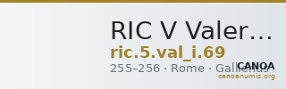 RIC V Valerian 69 — CANOA