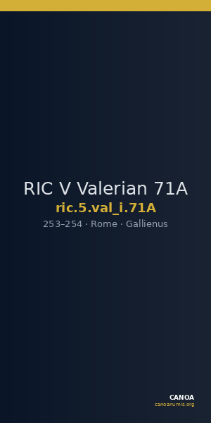 RIC V Valerian 71A — CANOA