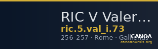 RIC V Valerian 73 — CANOA
