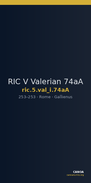 RIC V Valerian 74aA — CANOA