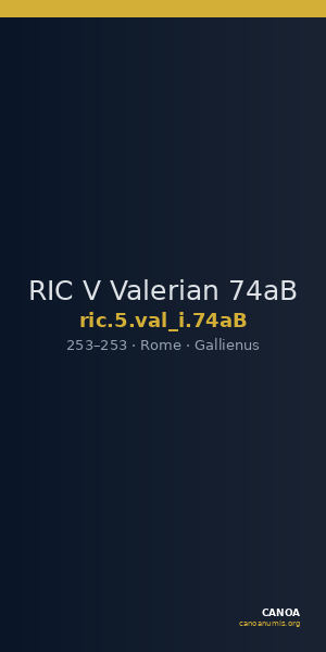 RIC V Valerian 74aB — CANOA