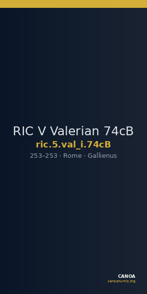 RIC V Valerian 74cB — CANOA