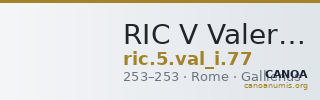RIC V Valerian 77 — CANOA