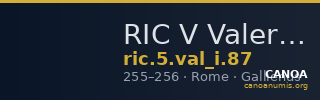 RIC V Valerian 87 — CANOA