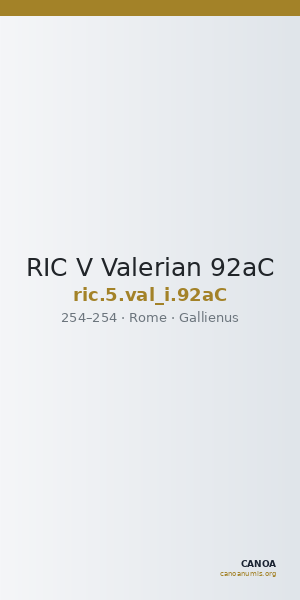 RIC V Valerian 92aC — CANOA