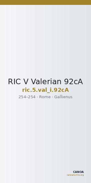 RIC V Valerian 92cA — CANOA