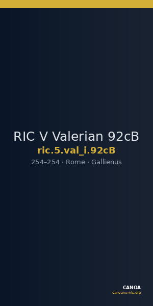 RIC V Valerian 92cB — CANOA