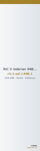 RIC V Valerian 94B: Subtype 1 — CANOA