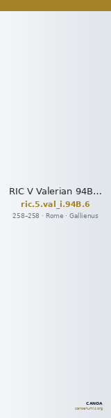 RIC V Valerian 94B: Subtype 6 — CANOA