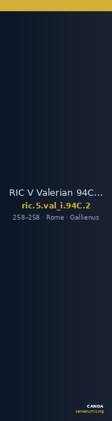 RIC V Valerian 94C: Subtype 2 — CANOA