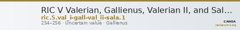 RIC V Valerian, Gallienus, Valerian II, and Salonina 1 — CANOA