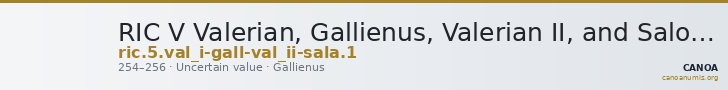 RIC V Valerian, Gallienus, Valerian II, and Salonina 1 — CANOA
