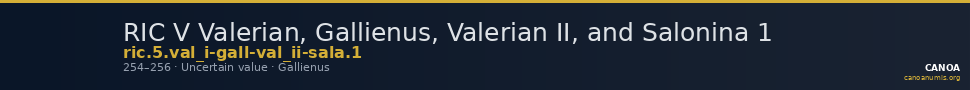 RIC V Valerian, Gallienus, Valerian II, and Salonina 1 — CANOA