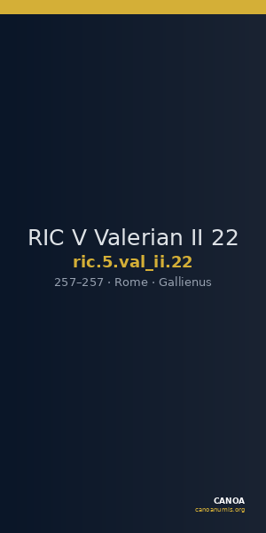 RIC V Valerian II 22 — CANOA