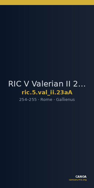 RIC V Valerian II 23aA — CANOA