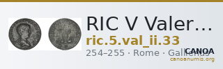 RIC V Valerian II 33 — CANOA