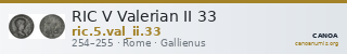 RIC V Valerian II 33 — CANOA