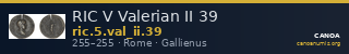 RIC V Valerian II 39 — CANOA