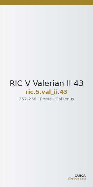 RIC V Valerian II 43 — CANOA