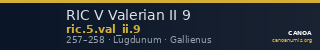 RIC V Valerian II 9 — CANOA