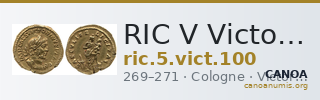 RIC V Victorinus 100 — CANOA