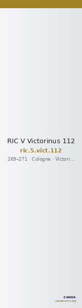 RIC V Victorinus 112 — CANOA