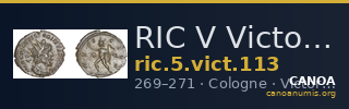 RIC V Victorinus 113 — CANOA