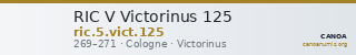 RIC V Victorinus 125 — CANOA