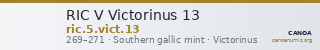 RIC V Victorinus 13 — CANOA