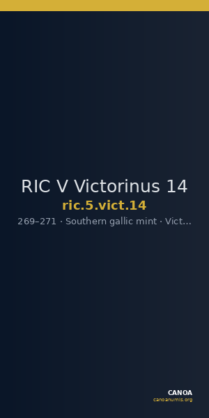 RIC V Victorinus 14 — CANOA