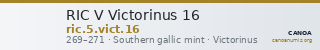 RIC V Victorinus 16 — CANOA