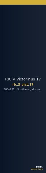 RIC V Victorinus 17 — CANOA