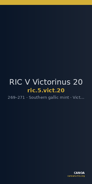 RIC V Victorinus 20 — CANOA