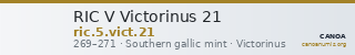 RIC V Victorinus 21 — CANOA
