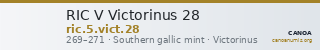 RIC V Victorinus 28 — CANOA